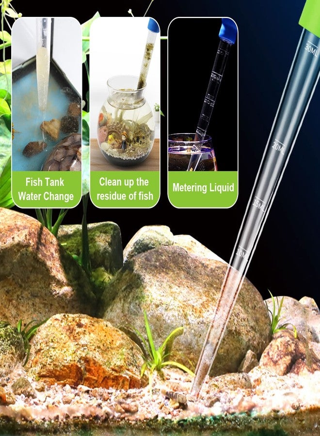 WEAVERBIRD Manual Fish Tank Water Changer Aquarium Dropper, 30ml Aquarium Clean Pipette Dropper, Fish Tank Cleaning Waste Remover, Aquarium Gravel Cleaning Straw, Green - Image 4